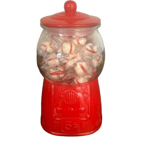 Sleigh Bell Bisto candy gum ball jar. Filled with Mint candy. New. - Picture 10 of 10